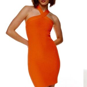 NWT Babaton sculpt knit crisscross Dress